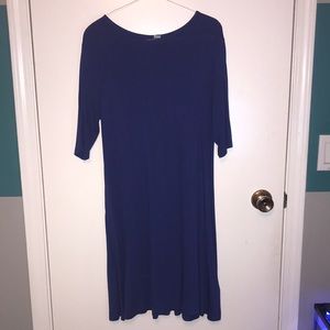 Blue t-shirt dress